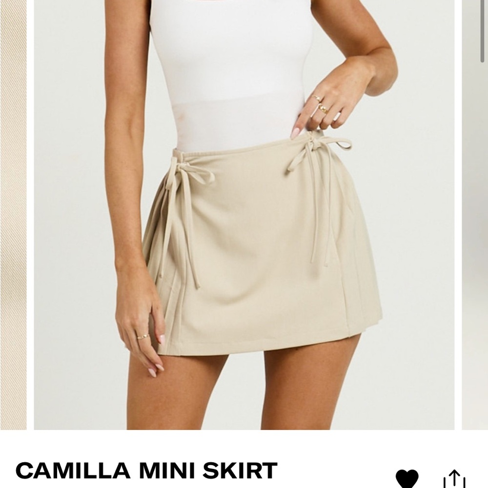 Showpo Mini Skirt in Cream